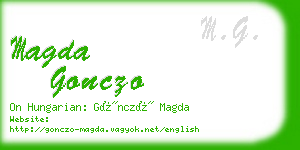 magda gonczo business card